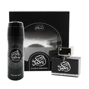 Lattafa Al Dur Al Maknoon Silver EDP 100 ML + Deo Spray 200 ML Set 2 Pcs